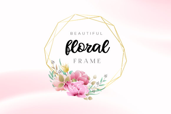 Beautiful Watercolor Floral Frame for Graphic Templates