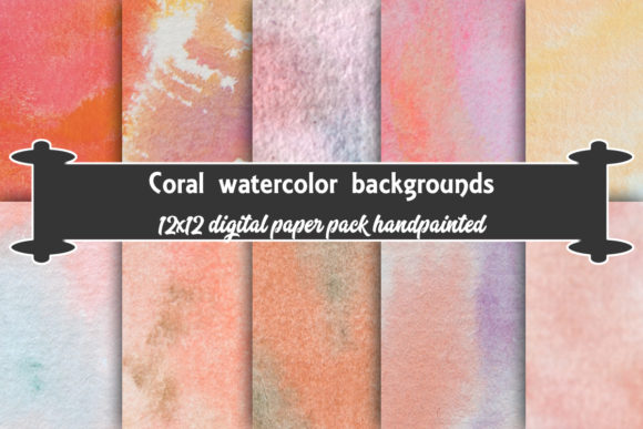Coral Watercolor Backgrounds