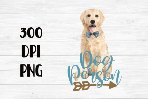 Dog Person Clipart Watercolor Teal Gold