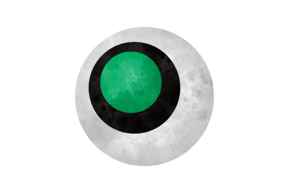 Halloween Watercolor Icon Eyeball and Icons