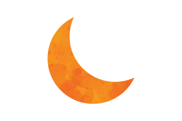 Halloween Watercolor Icon Moon for Icons