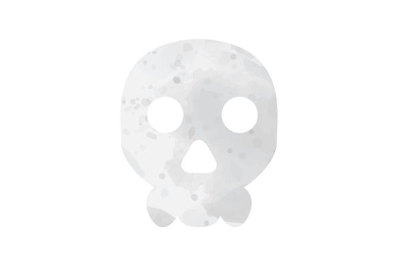 Halloween Watercolor Icon Skull and Icons