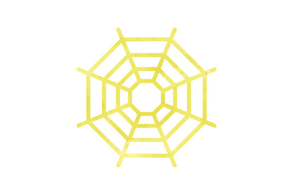 Halloween Watercolor Icon Spider Web and Icons