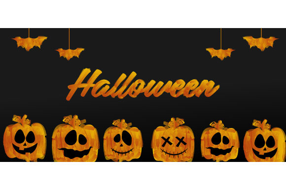 Hand Drawn Watercolor Halloween Design and Backgrounds