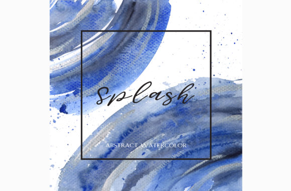 Indigo, Ultra Marine Color Watercolor Backgrounds