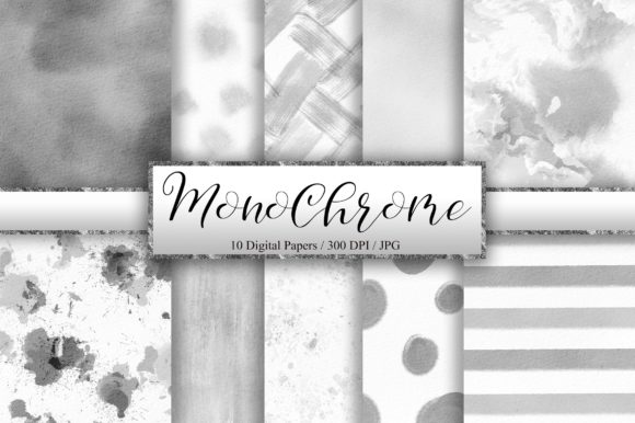 Monochrome Watercolor Texture Background