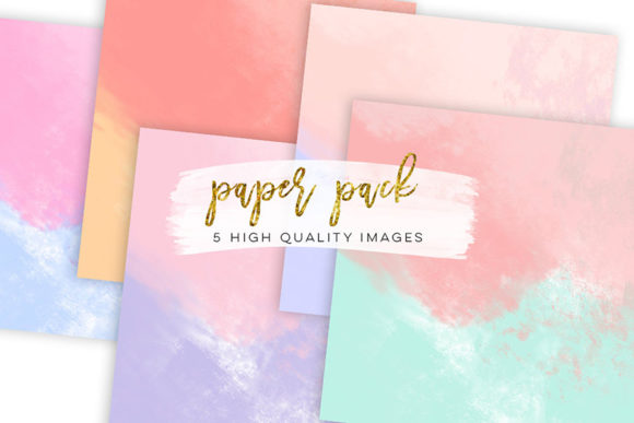 Ombre Watercolor Digital Paper, Backgrounds