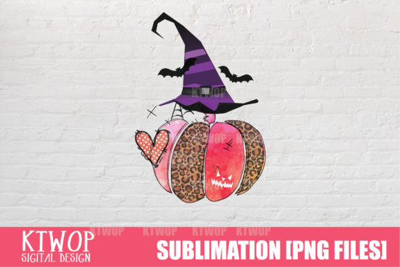 Pumpkin-Halloween-Pink-Watercolor PNG & Crafts