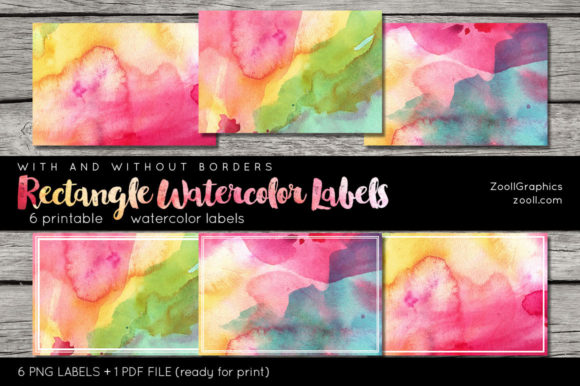 Rectangle Watercolor Labels