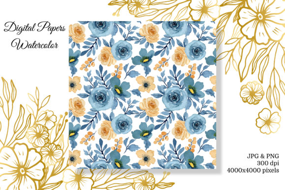 Seamless Pattern Floral Watercolor 18: A Versatile Design for Creative Sellers