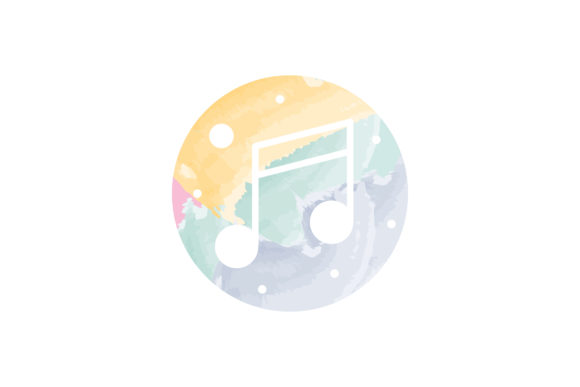 Social Media Icon Music Watercolor Icons
