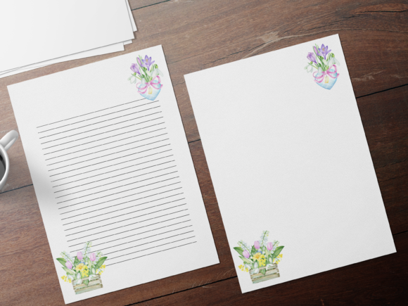 Spring Watercolor Wedding Invitation Set and Print Templates