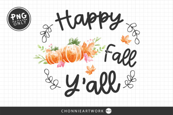 Sublimation Happy Fall Y All Watercolor