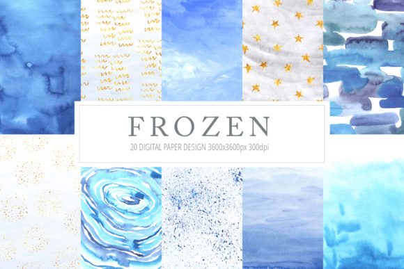Watercolor 20 Digital Paper Designs and Backgrounds