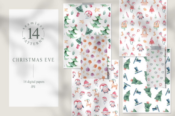 Watercolor Christmas Patterns for Digital Sellers