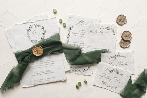 Watercolor Monogram Wedding Suite