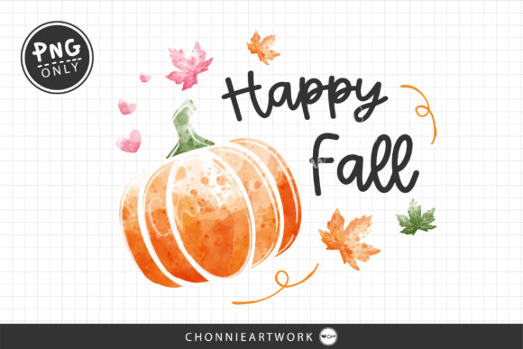 Watercolor Pumpkin, Hello Fall