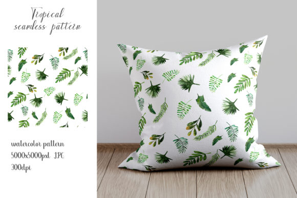 Watercolor Seamless Tropical Pattern