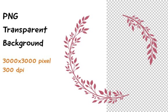 Wreath Frame Watercolor Graphic and Decorative Elements